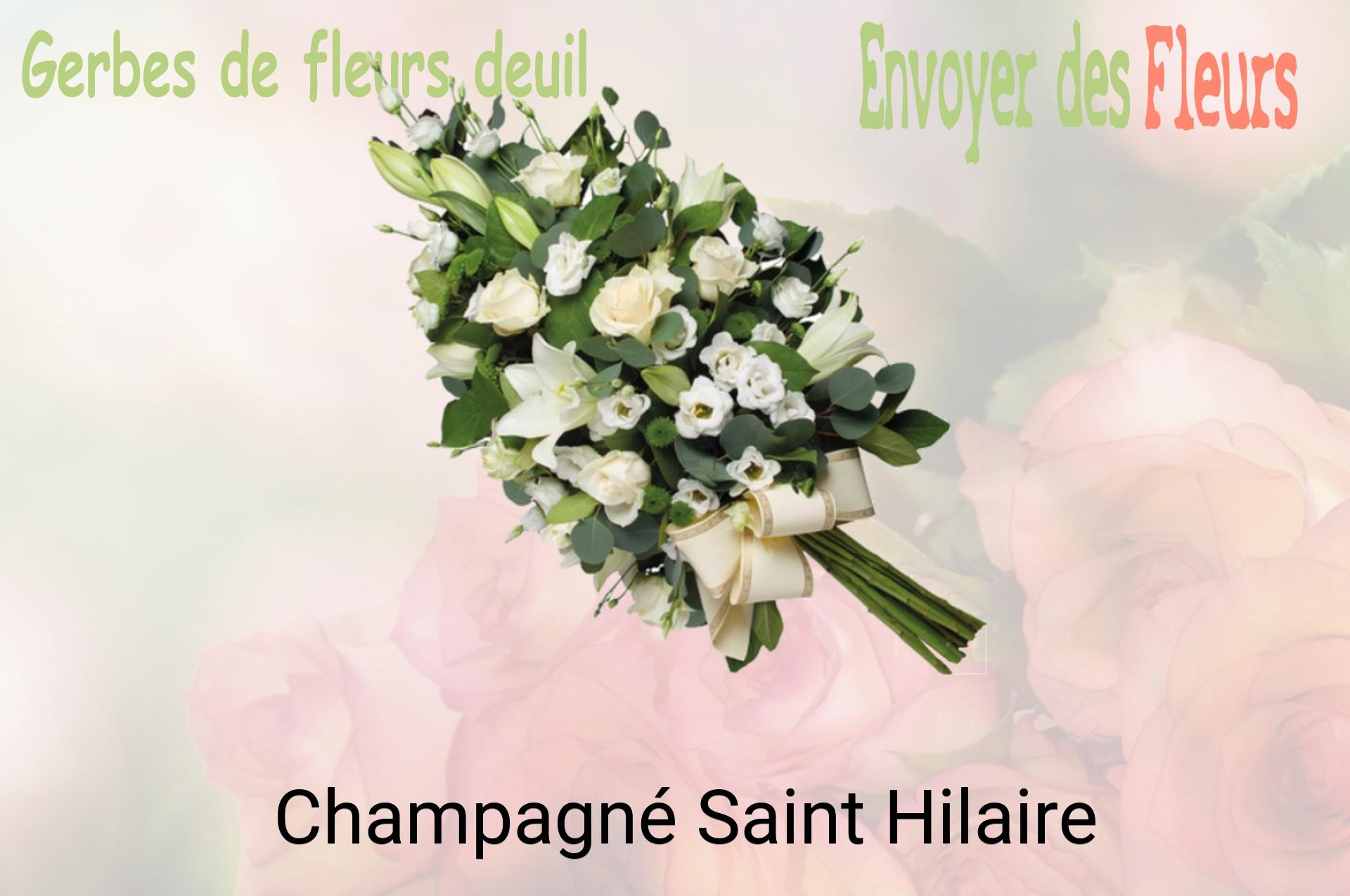 Gerbe de fleurs de deuil livrée à Champagné-Saint-Hilaire